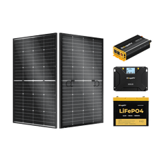 BougeRV 200W 12V Rigid Solar System Kit