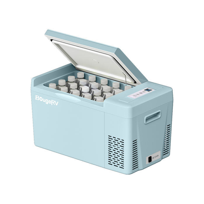 BougeRV 12V 23QT Colorful Mint Green Car Fridge (Refurbished)