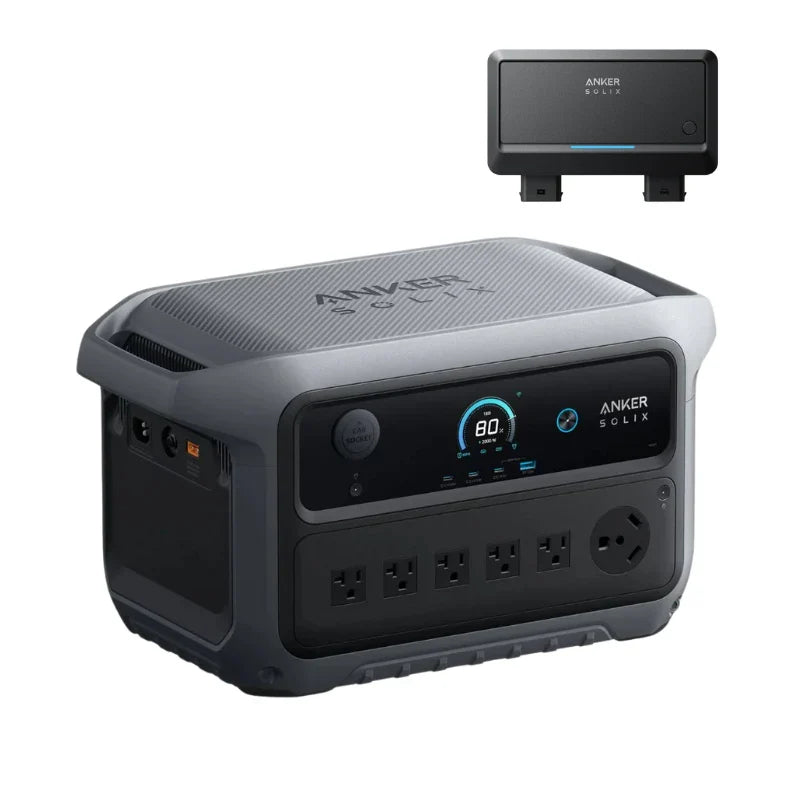 Anker SOLIX C2000 Gen 2 Portable Power Station + Car Alternator Charger