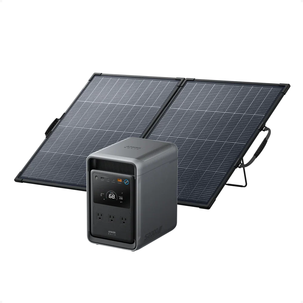 Anker SOLIX S2000 Solar Generator + 200W Bifacial Solar Panel