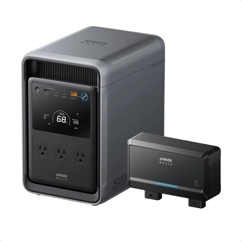 Anker SOLIX S2000 Portable Power Station with Car Alternator Charger