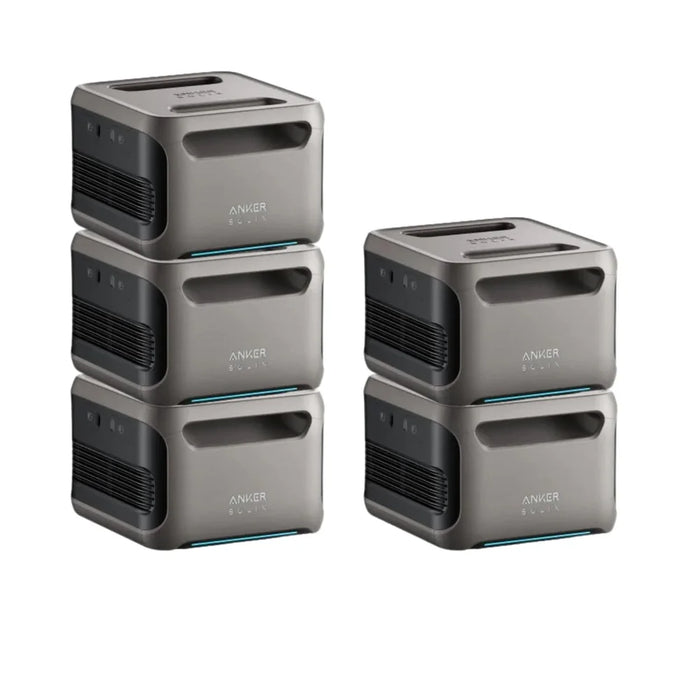 5 × Anker SOLIX BP3800 Expansion Batteries for F3800 / F3800 Plus