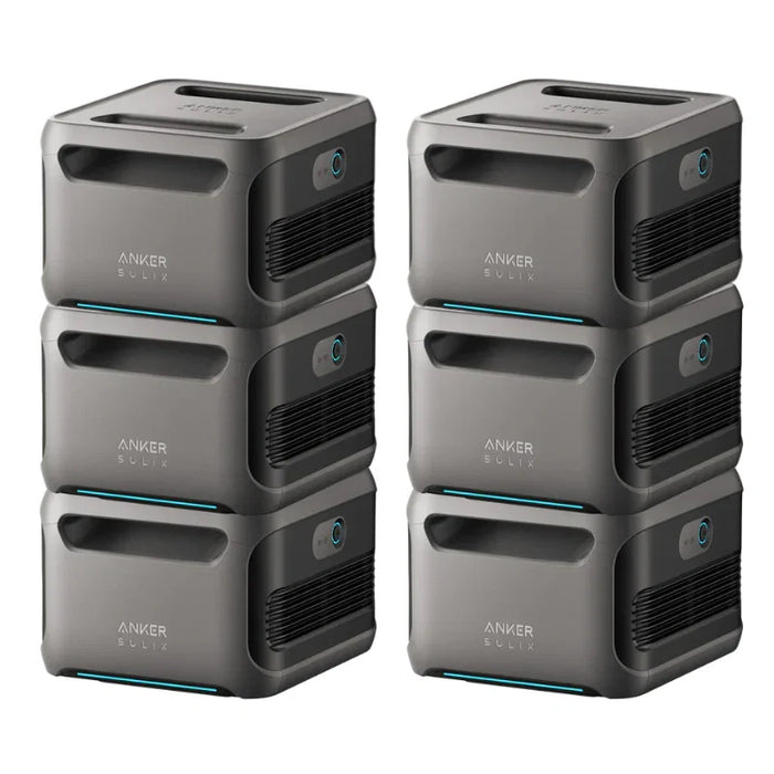6 × Anker SOLIX BP3800 Expansion Batteries for F3800 / F3800 Plus