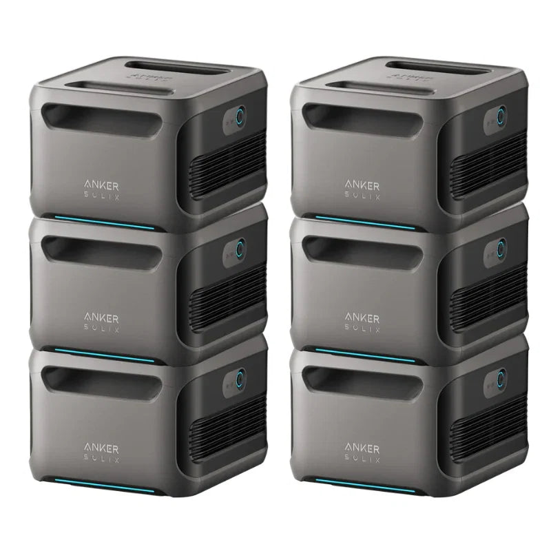 6× Anker SOLIX BP3800 Expansion Battery | For SOLIX F3800 & F3800 Plus