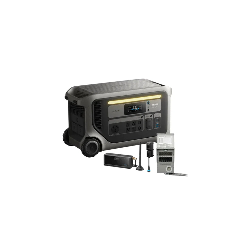 Anker SOLIX F3000 Portable Power Station + Transfer Switch + Power Saver Kit