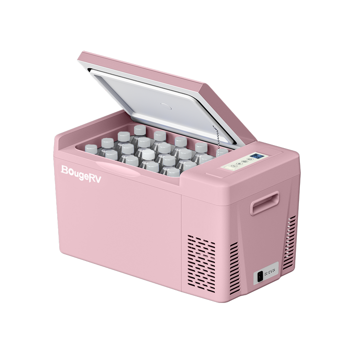BougeRV 12V 23QT Colorful Pink Car Fridge (Refurbished)