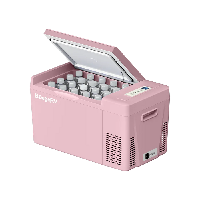 BougeRV 12V 23 Quart Colorful Pink Portable Fridge - Fridge Only