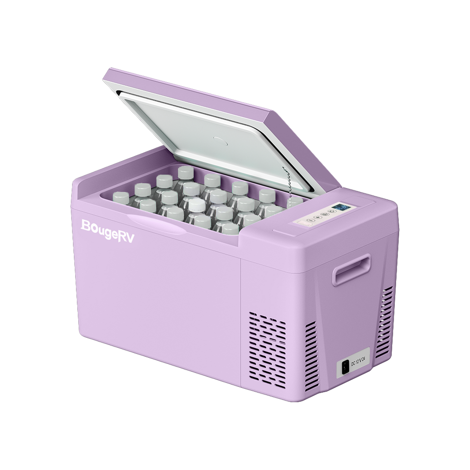 BougeRV 12V 23QT Colorful Purple Car Fridge (Refurbished)