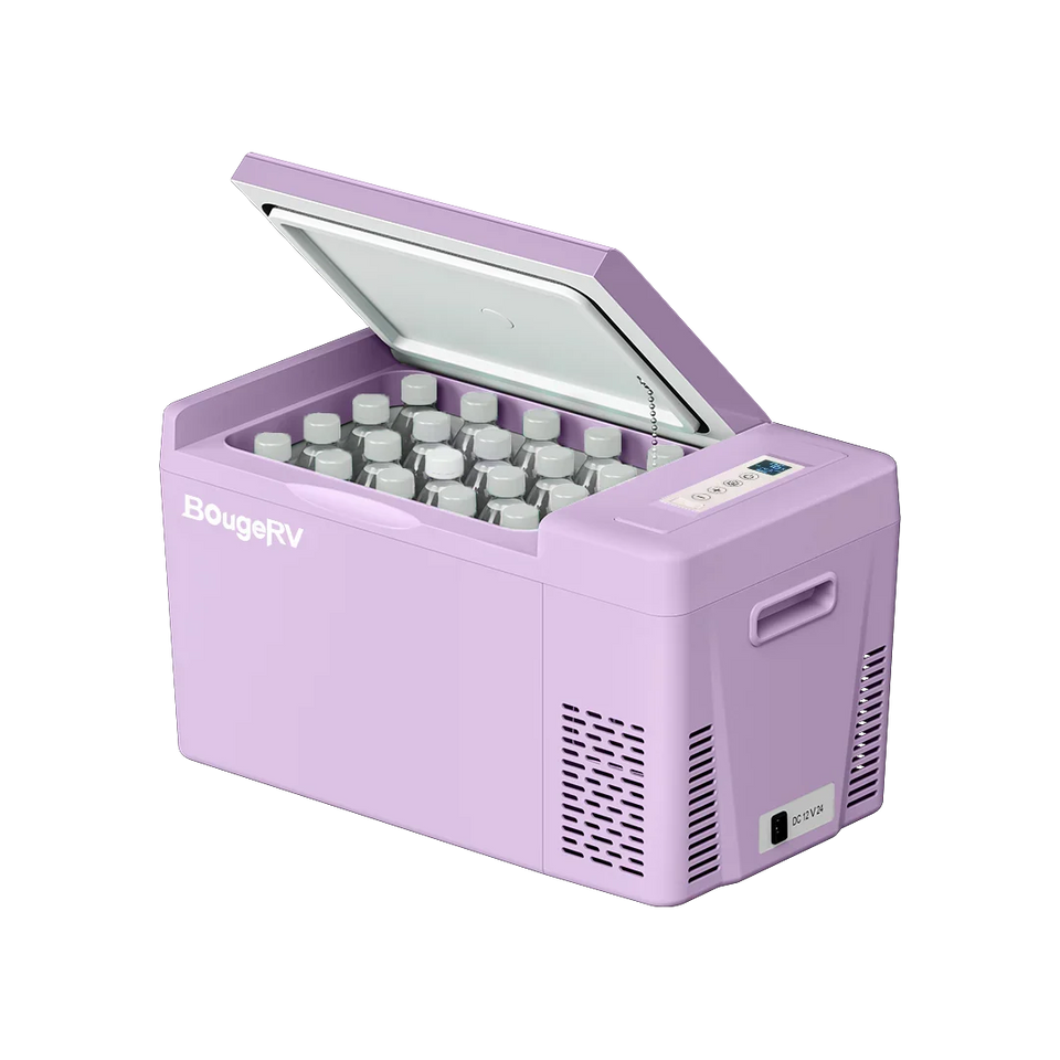 BougeRV 12V 23 Quart Colorful Purple Portable Fridge