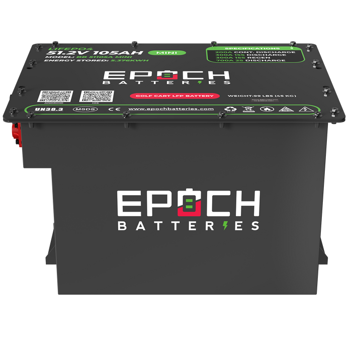 48V 105Ah MINI - LiMax Series - Lithium (LiFePO4) Golf Cart Battery - Complete Kit