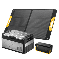 BougeRV New Rocky V3.0 41QT Dual Zone 12V Car Fridge with 240Wh Battery