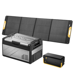 BougeRV New Rocky V3.0 41QT Dual Zone 12V Car Fridge with 240Wh Battery
